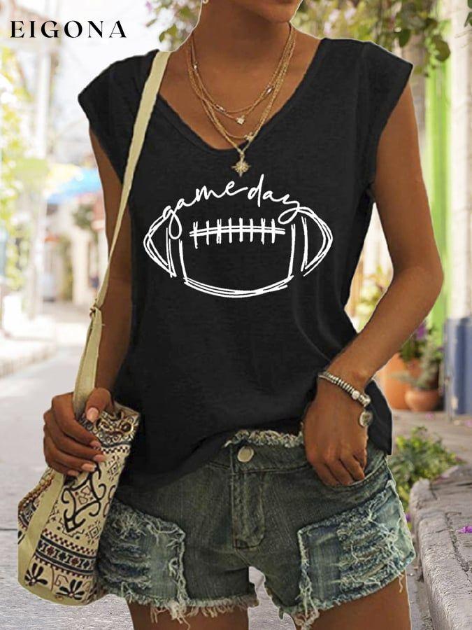 Women's Gameday Football Lover Casual Sleeveless Tee