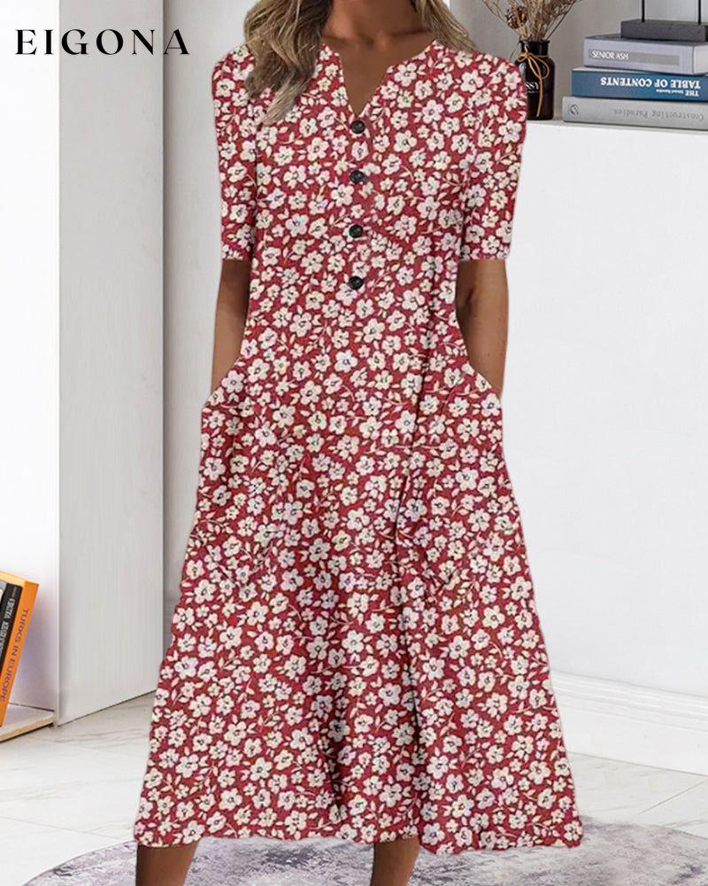 A-line dress in floral print 2022 F/W 23BF Casual Dresses Clothes Dresses Spring Summer