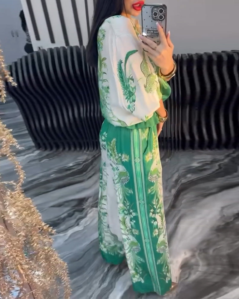 Abito a gamba larga con cerniera e colletto rialzato