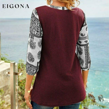 Casual Printed Patchwork Shirt Best Sellings clothes Sale tops Topseller
