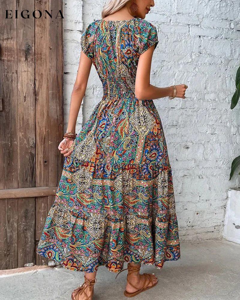 Elegant vintage printed dress 23BF Casual Dresses Clothes Dresses SALE Spring Summer