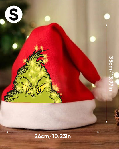 Unisex christmas print plush hat accessories christmas Grinch