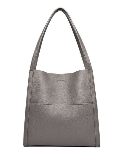 Solid color simple shoulder bag