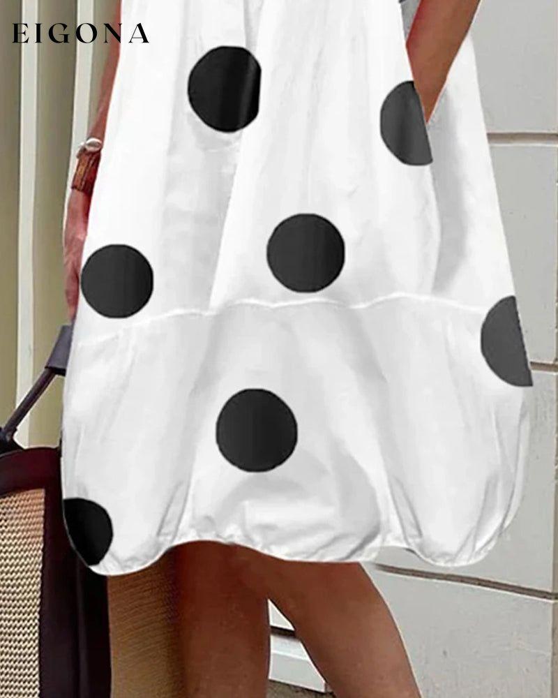 Polka dot print elegant shirt dress 23BF Casual Dresses Clothes Dresses Spring