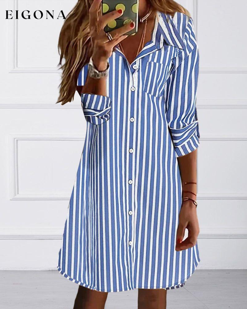 Striped print shirt dress 23BF Casual Dresses Clothes Dresses Spring Summer