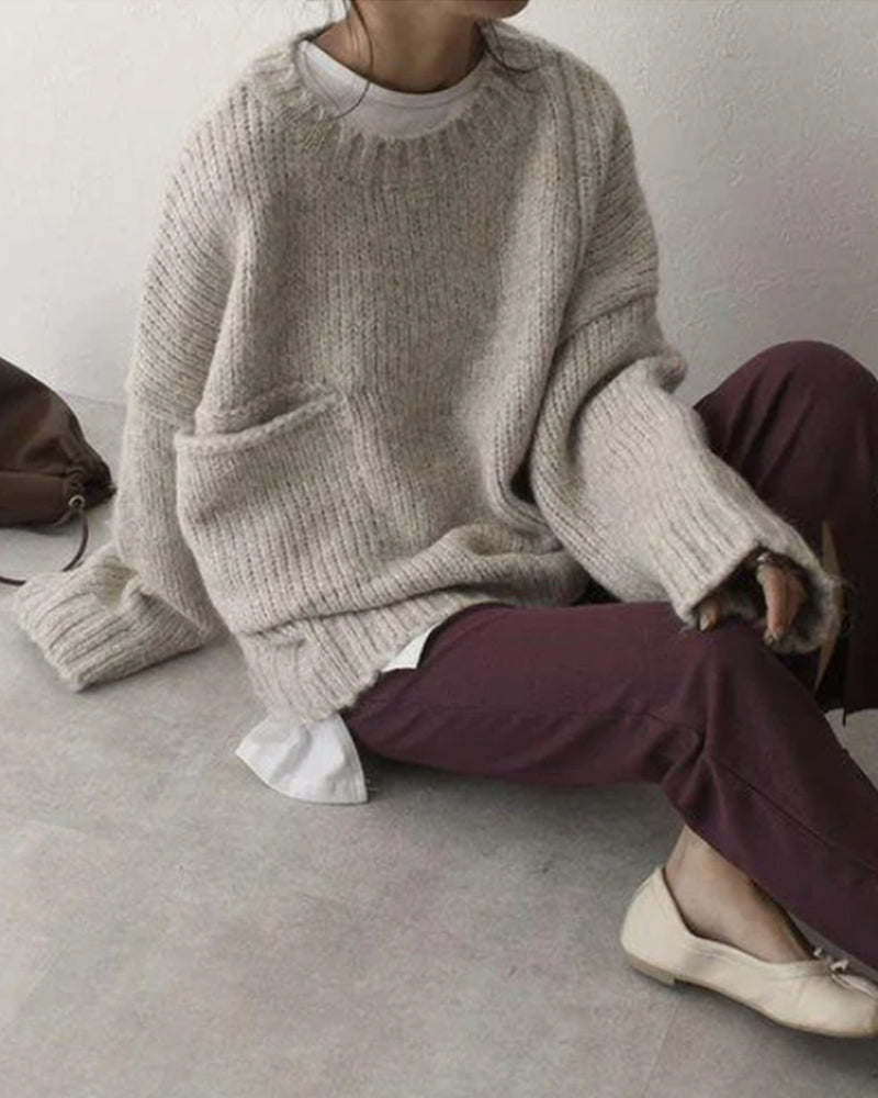 Simple solid color sweater 2023 F/W 23BF Pullovers Spring