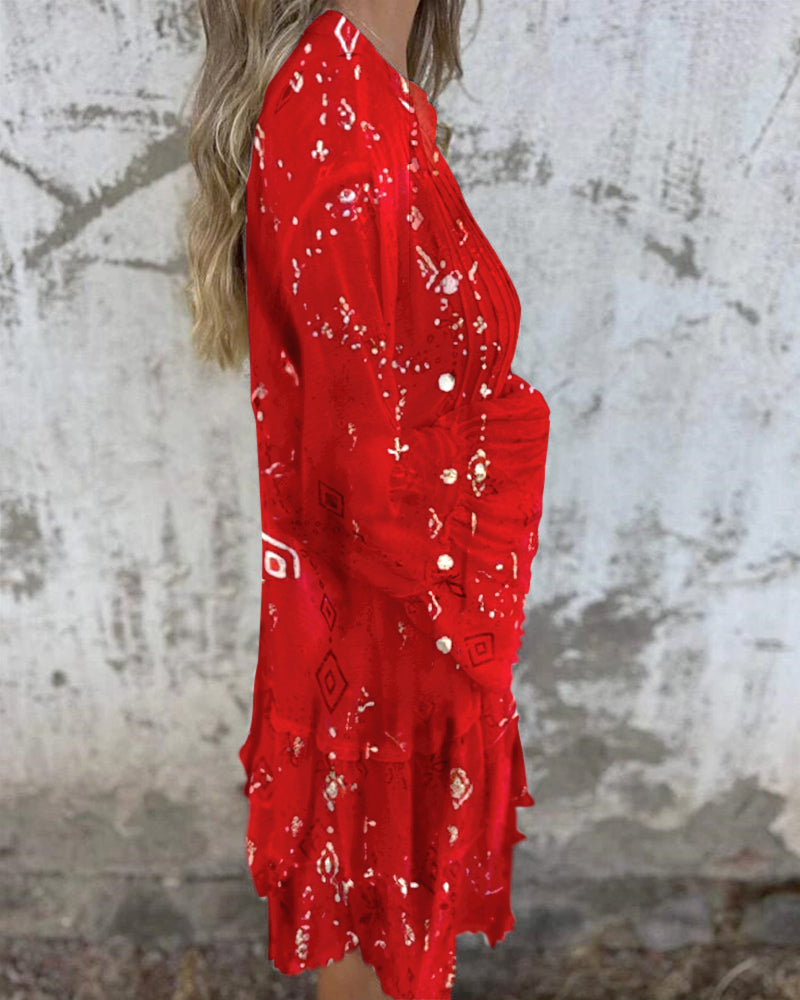 Übergroßes Kleid mit Spitzenärmeln und Aussparungen