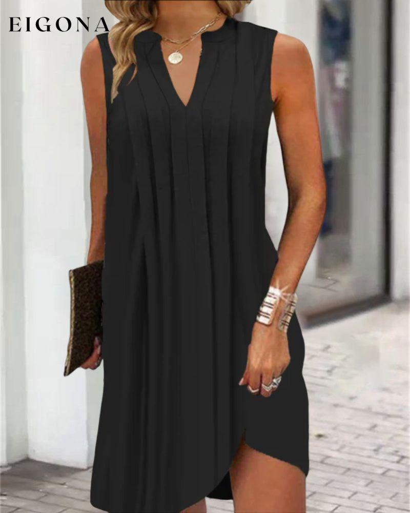 Sleeveless V Neck Casual Dress 23BF Casual Dresses Clothes Dresses Spring Summer