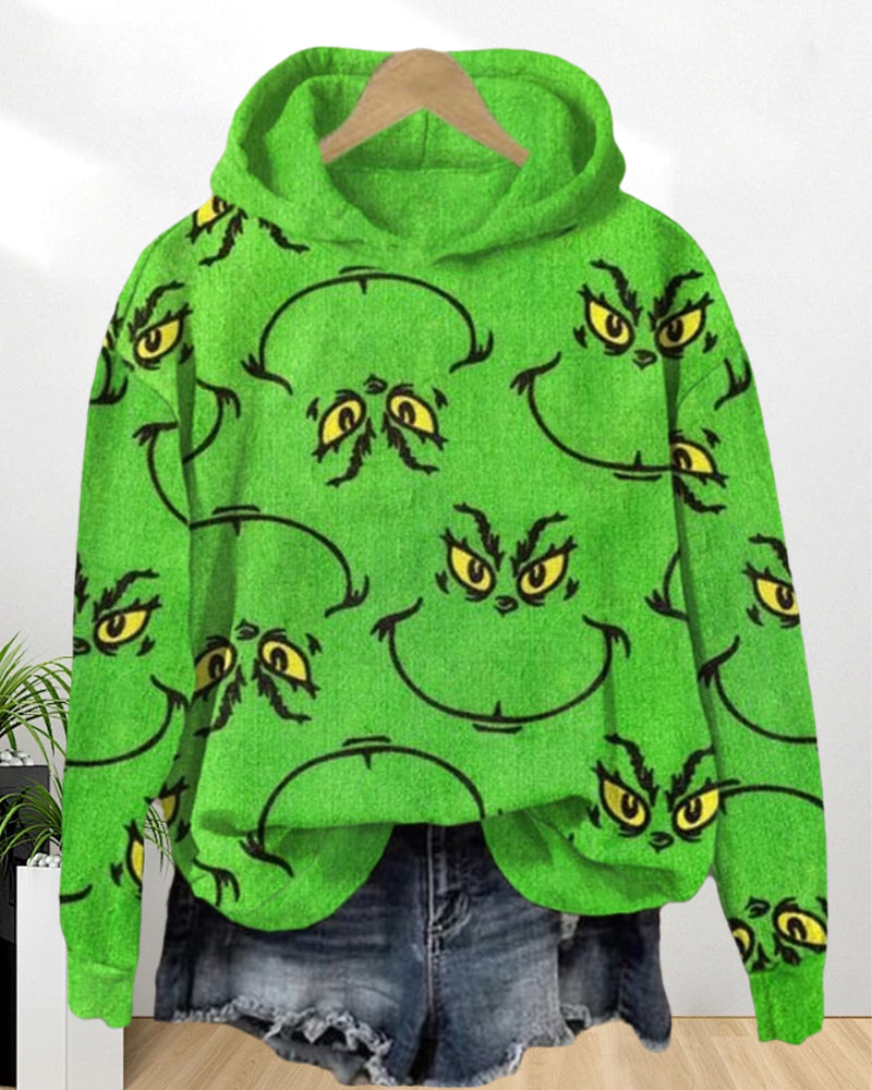 Womens Vintage Christmas Monster Sweatshirt 2024 f/w Green Grinch grinch Hoodies