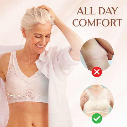 BreezyBloom - Reggiseno sottile traspirante con schiena sexy e bella