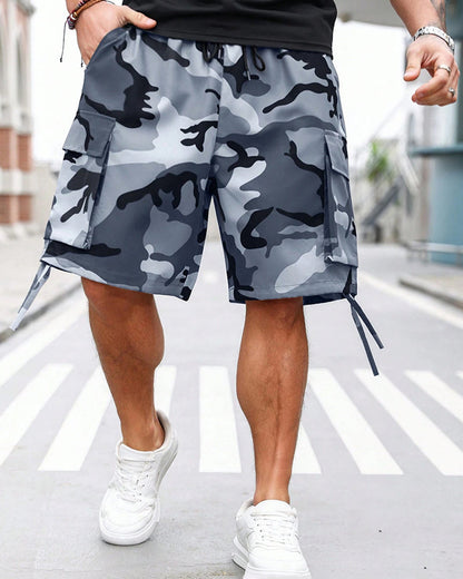Pocketed Camouflage Cargo Pants