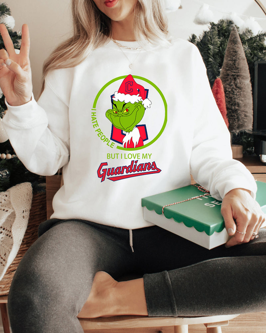 Grinch wearing hat and lettering print crew neck sweatshirt 2024 f/w Christmas & Grinch sweatshirts