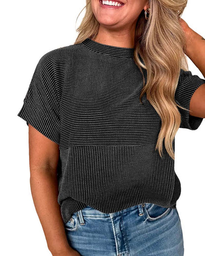 Striped Short Sleeve Crew Neck T-Shirt