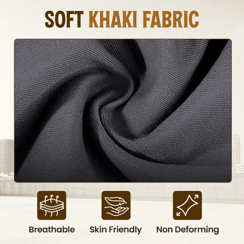 GlideActive – Active Khaki-Hose für Herren mit dehnbarem Bund