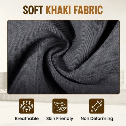 GlideActive – Active Khaki-Hose für Herren mit dehnbarem Bund