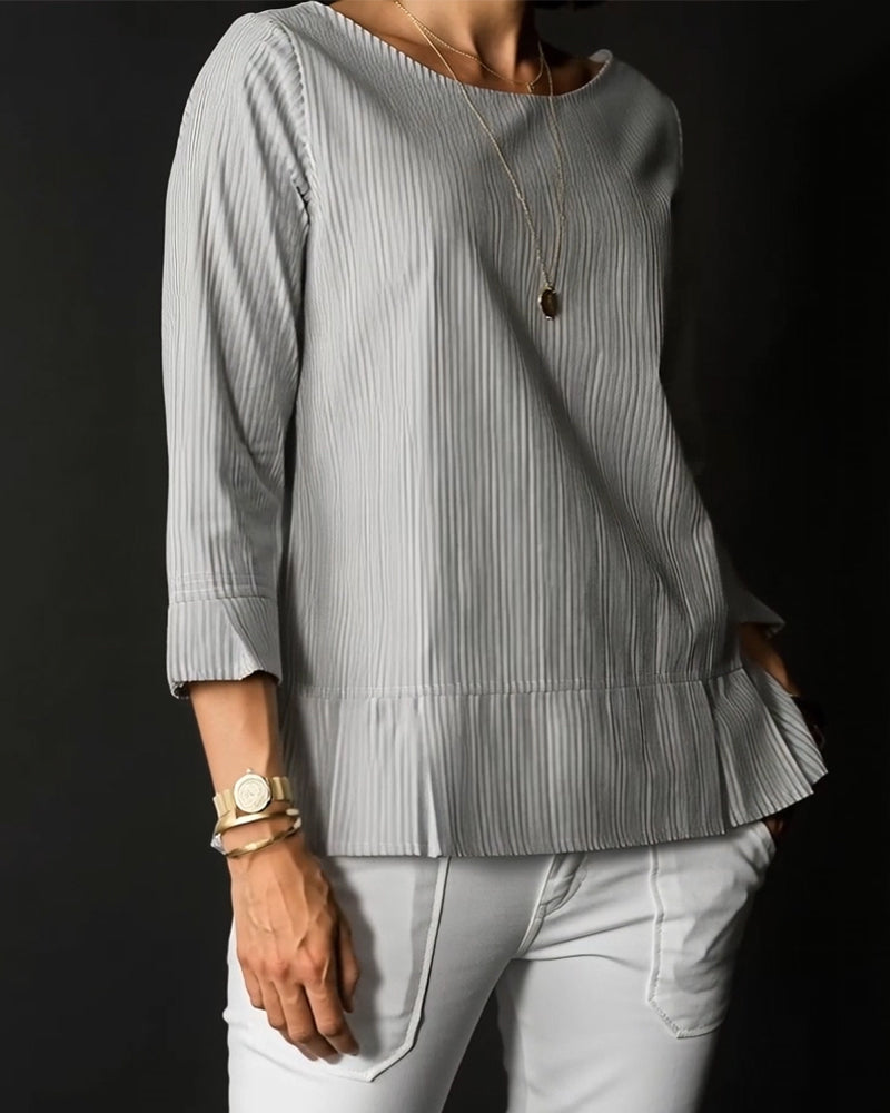 Striped Crew Neck Top