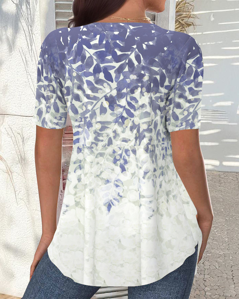 Bluse mit unregelmäßigem Positionierungsdruck