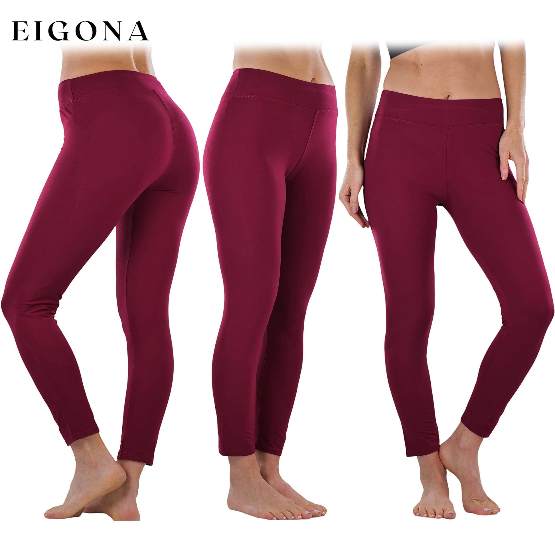 4-Pack: Women's Full Length High Waisted Stretchy Microfiber Leggings Classic __stock:100 bottoms refund_fee:1800