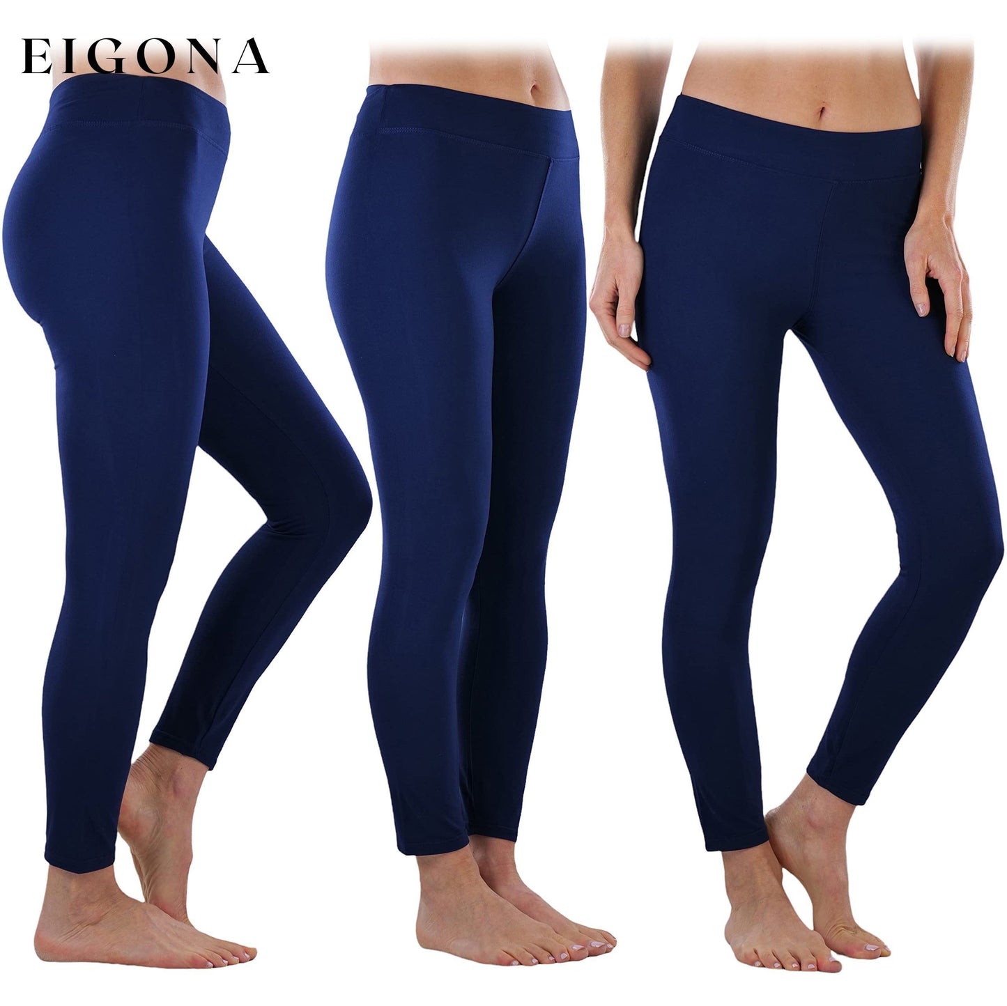 4-Pack: Women's Full Length High Waisted Stretchy Microfiber Leggings __stock:100 bottoms refund_fee:1800