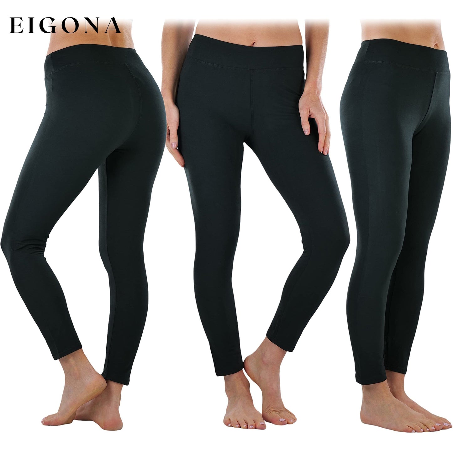 4-Pack: Women's Full Length High Waisted Stretchy Microfiber Leggings __stock:100 bottoms refund_fee:1800