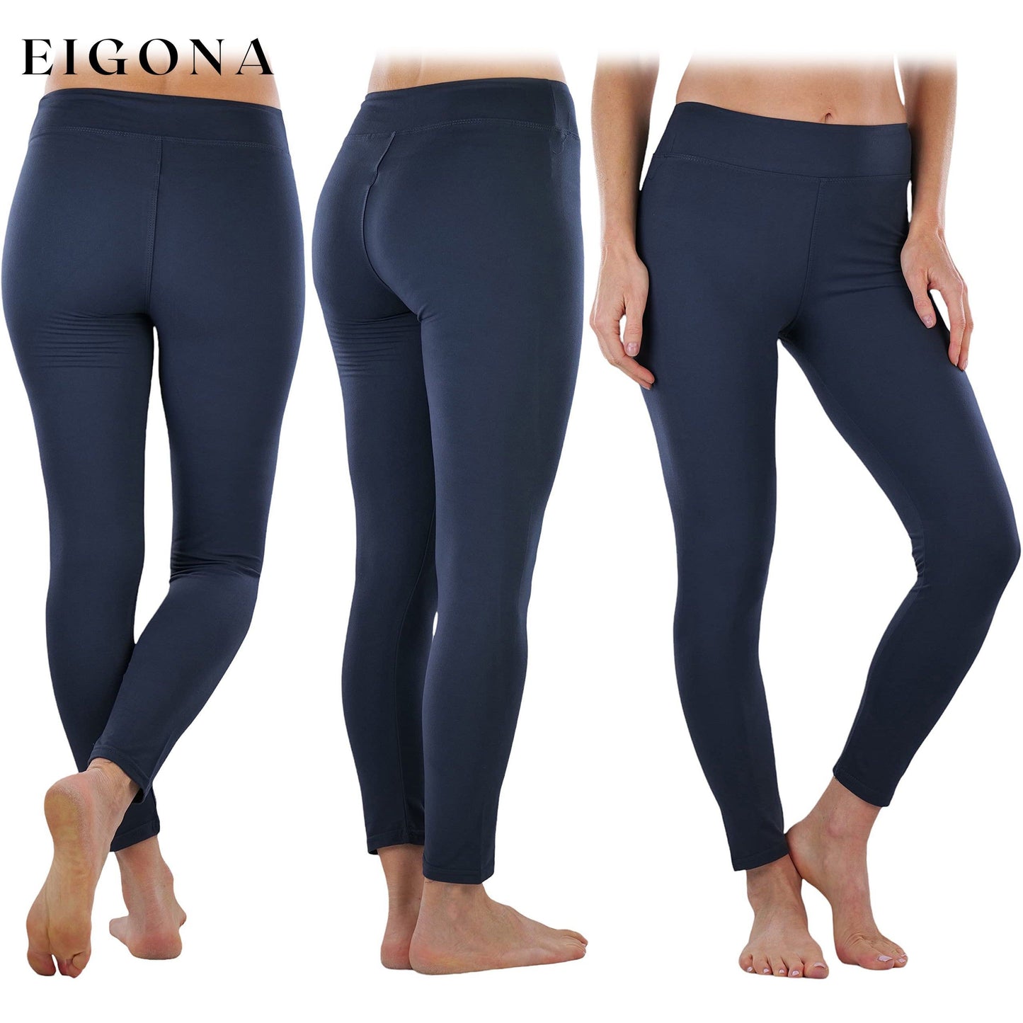 4-Pack: Women's Full Length High Waisted Stretchy Microfiber Leggings __stock:100 bottoms refund_fee:1800