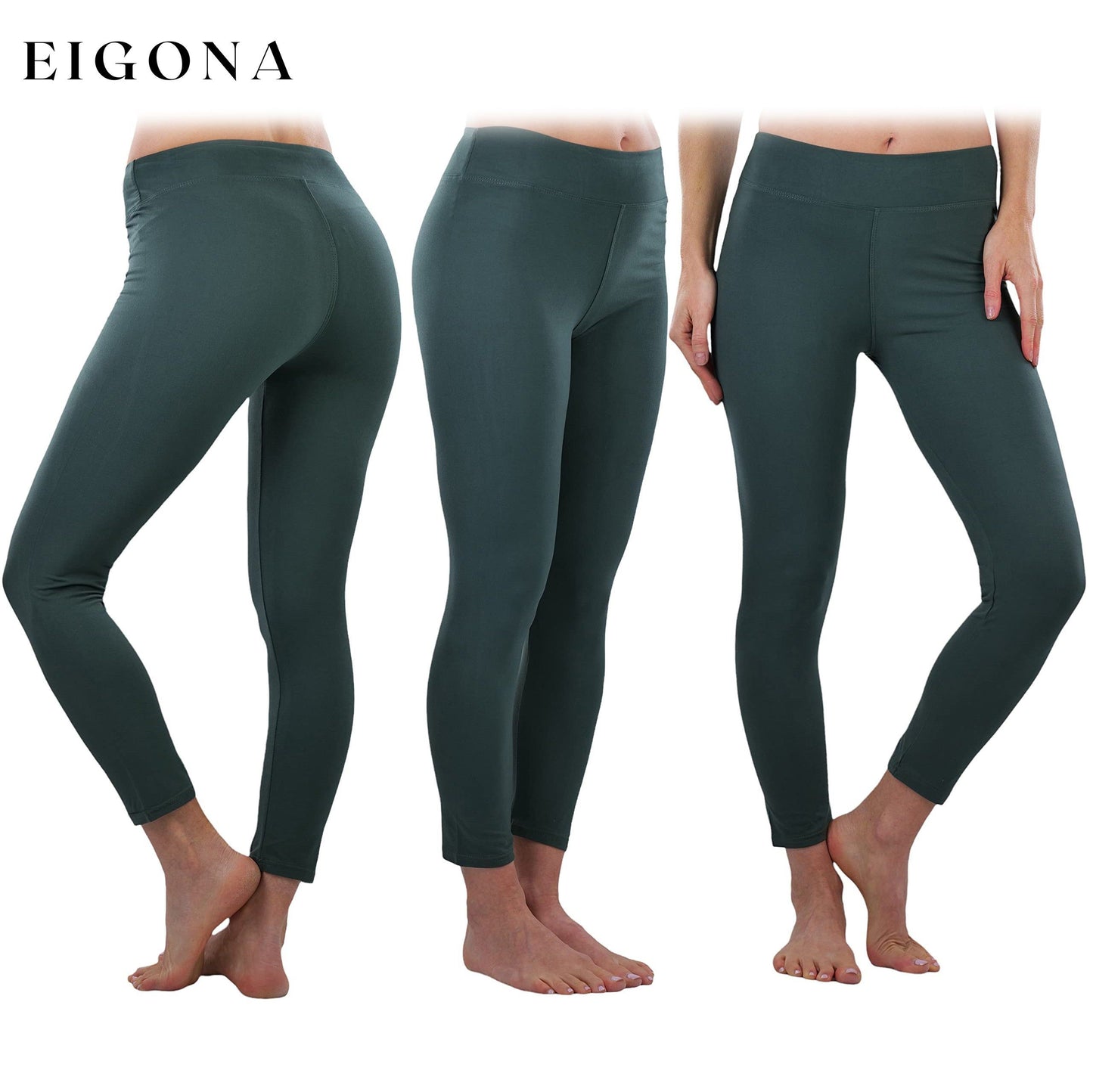 4-Pack: Women's Full Length High Waisted Stretchy Microfiber Leggings __stock:100 bottoms refund_fee:1800