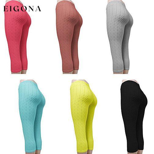 4-Pack: Women's High Waisted Anti Cellulite Solid Leggings __stock:1000 bottoms refund_fee:1200