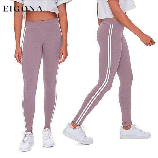 4-Pack: Women's Ultra-Soft Striped Yoga Leggings __stock:1000 bottoms refund_fee:1200