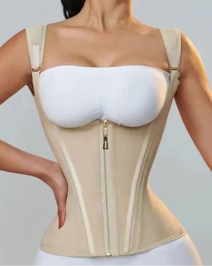 Zippered breasted shapewear lingerie