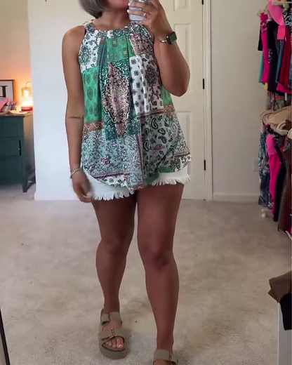 Ärmellose bedruckte Weste