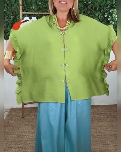 Hemd mit Reversknopf und Fledermausärmeln