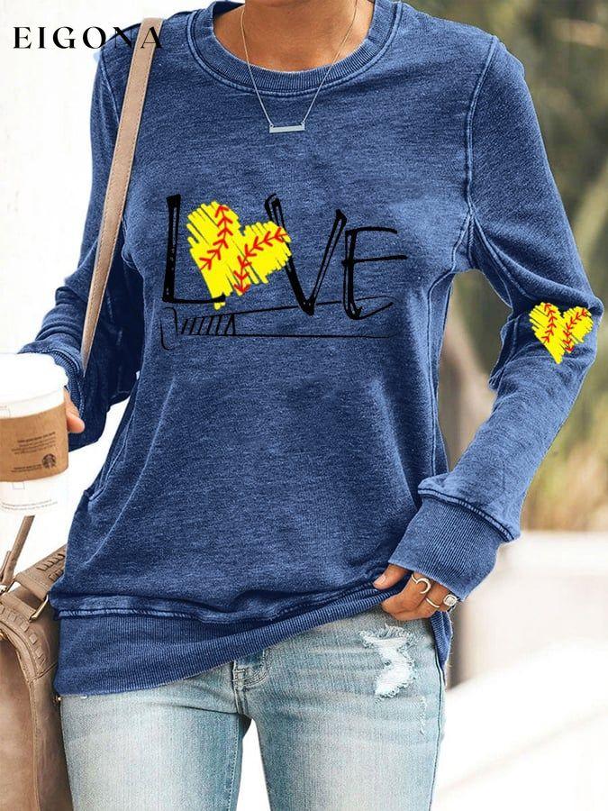 Women's Softball lover Sweatshirt ball print