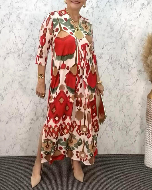 Temperamentvolles Kleid mit Blumendruck