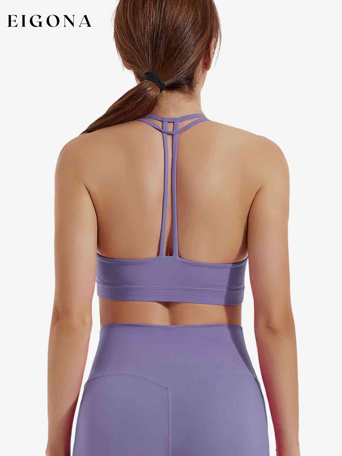 T-Back Sports Bra 2 pieces active wear clothes J@S setv Ship From Overseas Shipping Delay 09/29/2023 - 10/04/2023 workout setv