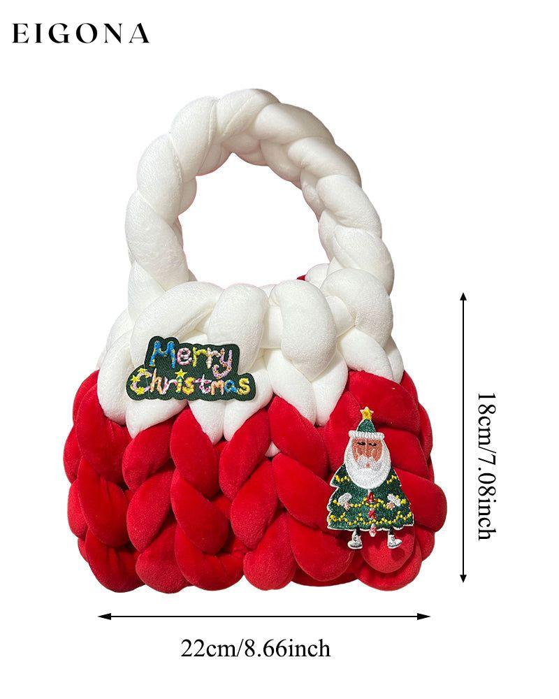 Hand woven christmas tote bag 23BF Bags christmas Clothes