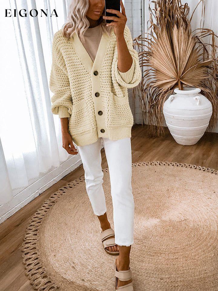 V-Neck Long Sleeve Cardigan clothes Ship From Overseas SYNZ trend