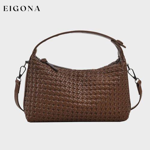 Small PU Leather Handbag Chocolate One Size clothes handbags misc purse purses Ship From Overseas Y.P