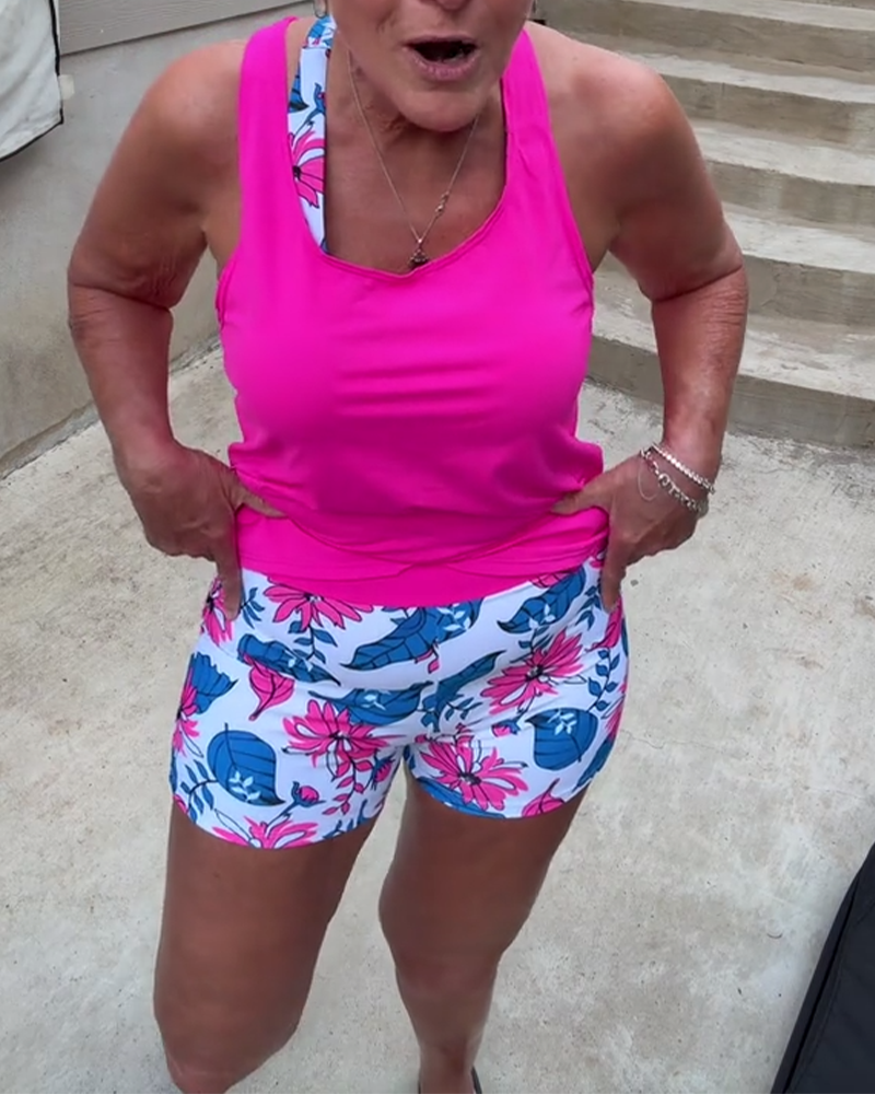 Bedruckter zweiteiliger Badeanzug