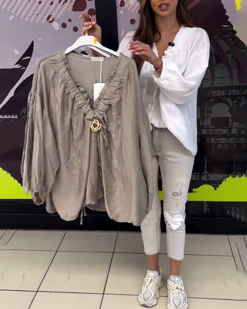 Lockere Langarmbluse