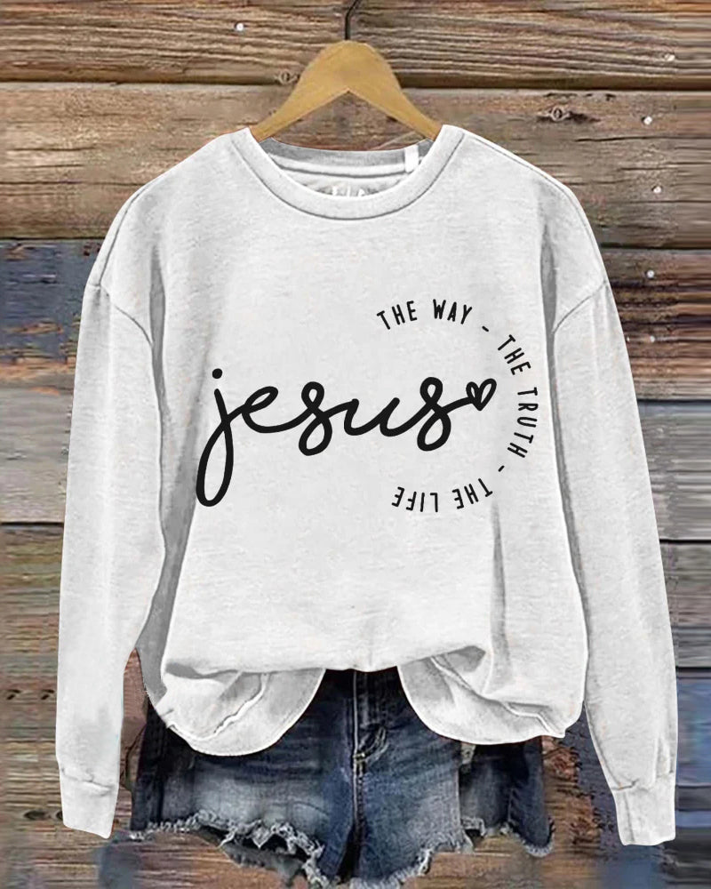 Jesus The Way The Truth The Life Casual Sweatshirt 2024 f/w Mental Health spring sweatshirts