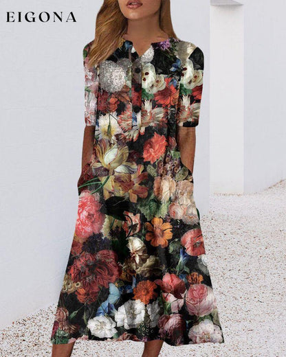 Floral print pocket dress 23BF Casual Dresses Clothes Dresses Spring Summer