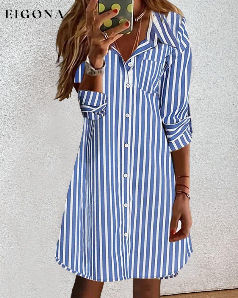 Striped print shirt dress 23BF Casual Dresses Clothes Dresses Spring Summer