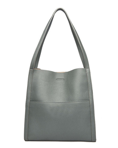 Solid color simple shoulder bag