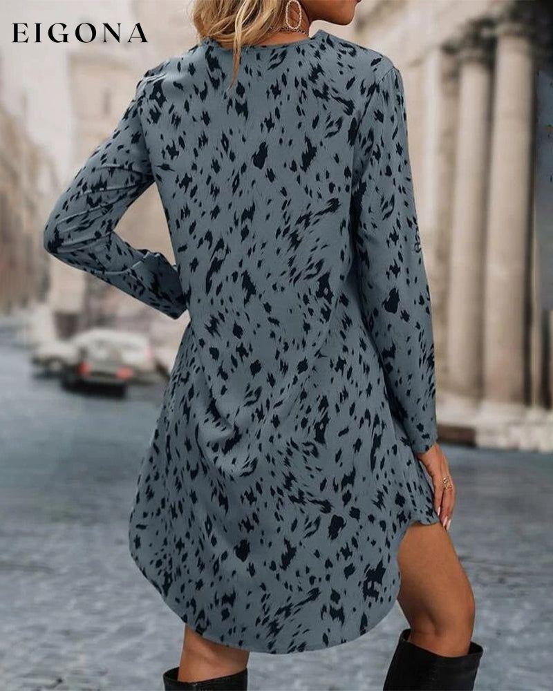V Neck Dress with Long Sleeves 23BF Casual Dresses Clothes Dresses Spring
