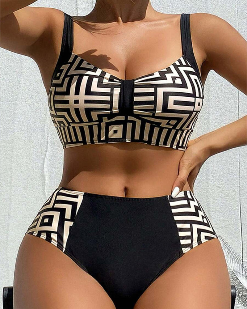 Zweiteiliger, bedruckter, stylischer Bikini