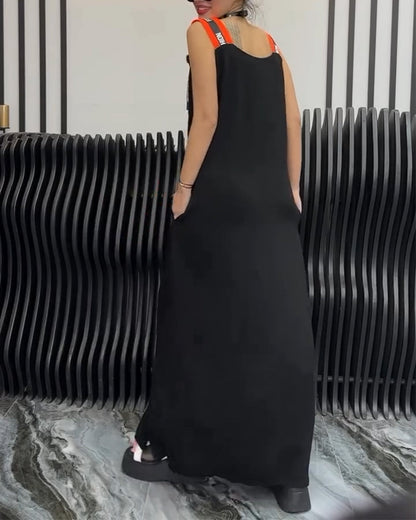 Ärmelloses Kleid mit personalisiertem Buchstabendruck