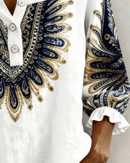 Bohemian Square Neck Blouse