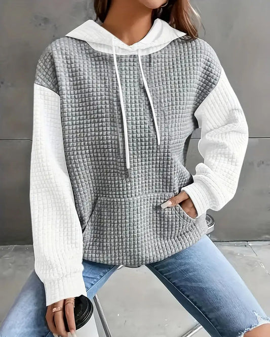 Casual patchwork pocket lace up hoodie 2023 f/w 202466 hoodies