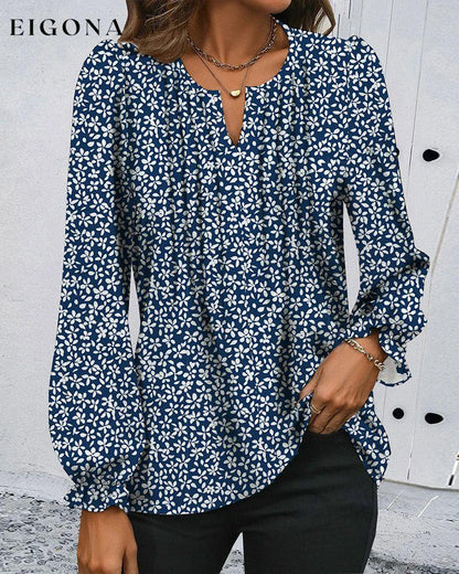 Long Sleeve Temperament Printed Blouse blouses & shirts spring summer