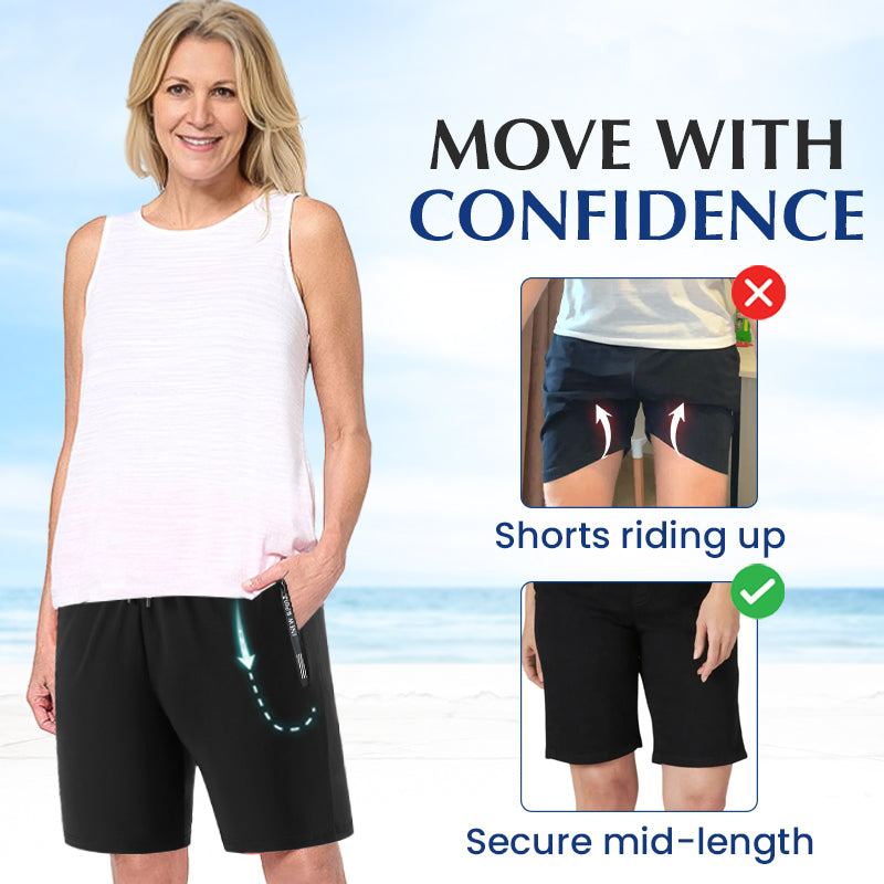 IcedActive – Schnelltrocknende Stretch-Shorts aus Eisseide für Damen